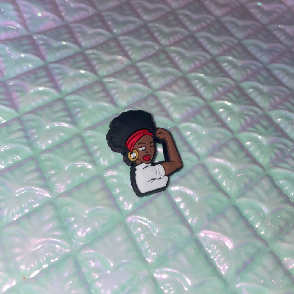 Black Woman with Afro Croc shoe charm 🤎